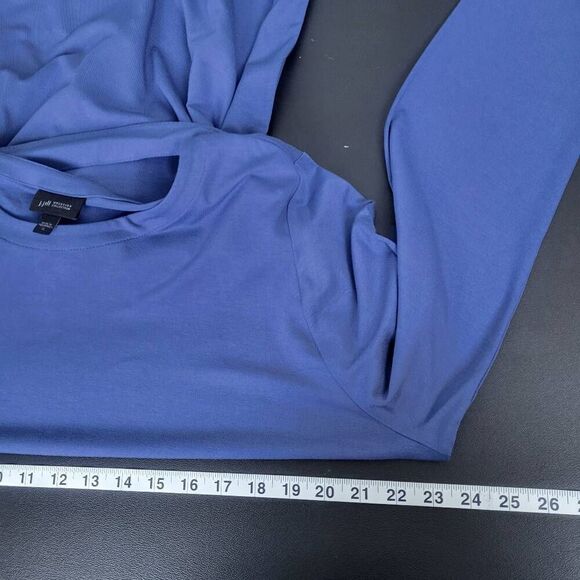 J Jill Wearever Womens Long Sleeve Dress XL Blue Belted Knee Length Career Work - Picture 7 of 8